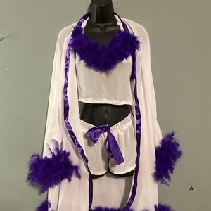 Feather robes and lingerie